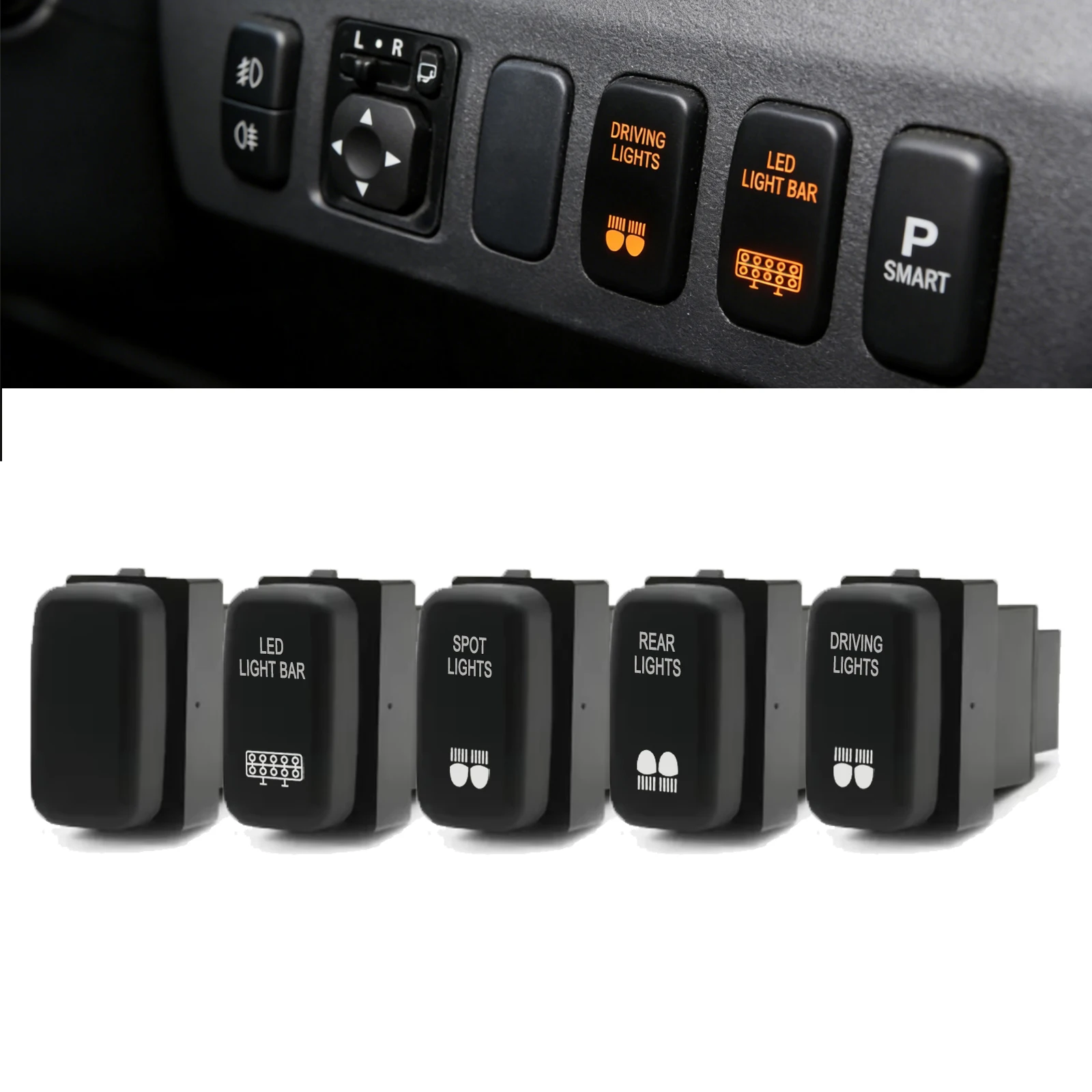Car Driving Lights Push Button Switch LED Light Bar Rear Lights Control Button For Mitsubishi Outlander Pajero Triton 2009 -2015
Car Driving Lights Push Button Switch LED Light Bar Rear Lights Control Button For Mitsubishi Outlander Pajero Triton 2009 -2015