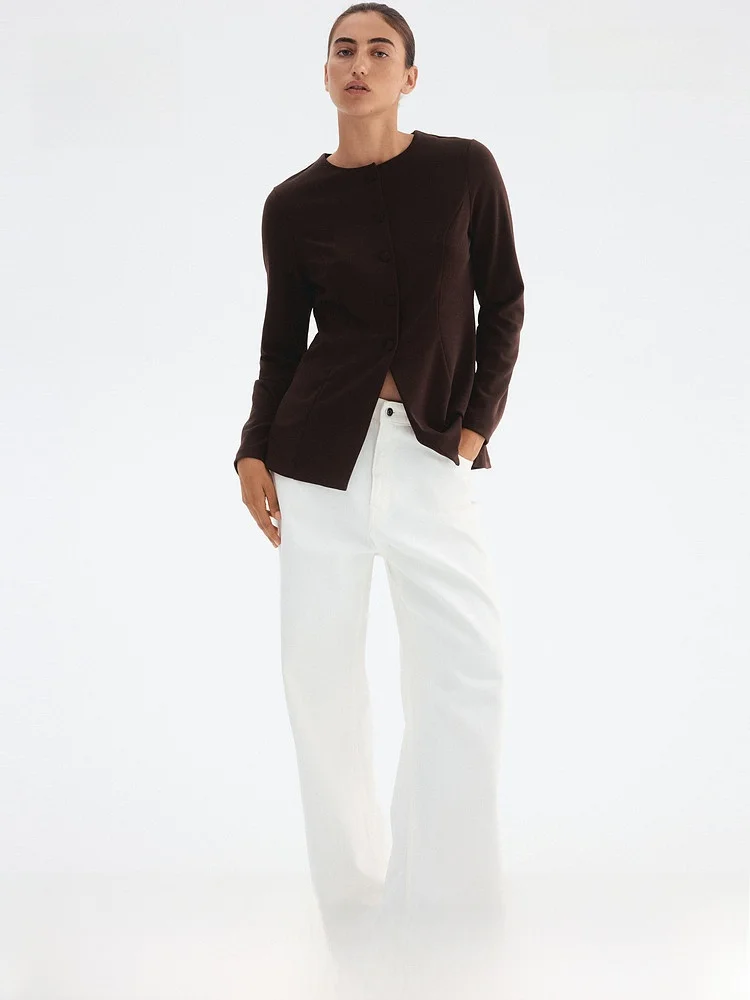H&M Women's Double-Faced Suit Jacket Summer Business Commute Professional Formal Outerwear Elastic Polyester Fiber
H&M Women's Double-Faced Suit Jacket Summer Business Commute Professional Formal Outerwear Elastic Polyester Fiber