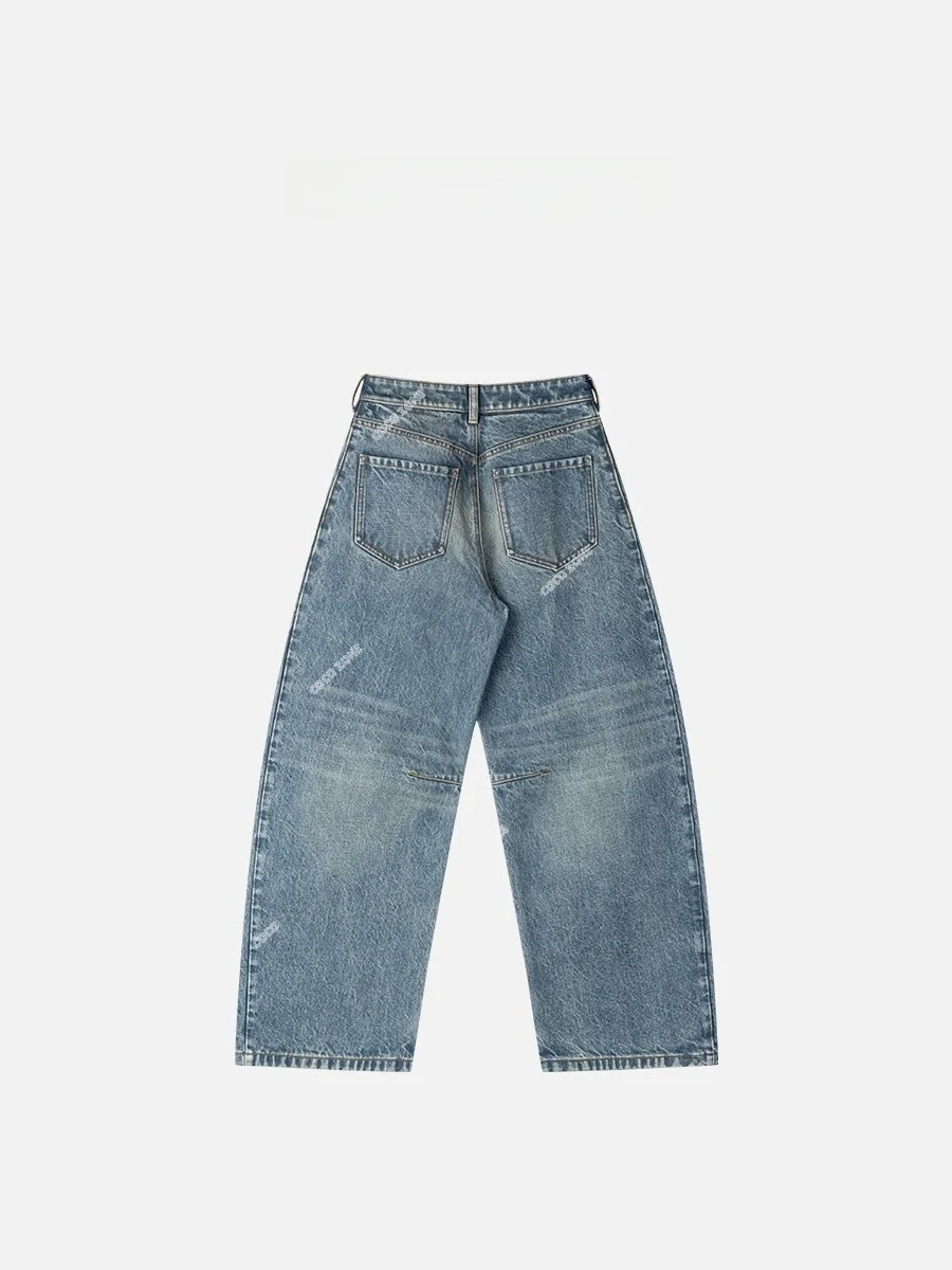 Retro Washed 100% Cotton Berlin Old Testament Early Spring Women's Jeans Long Pants Loose Fit Natural Waist Blue Color
Retro Washed 100% Cotton Berlin Old Testament Early Spring Women's Jeans Long Pants Loose Fit Natural Waist Blue Color