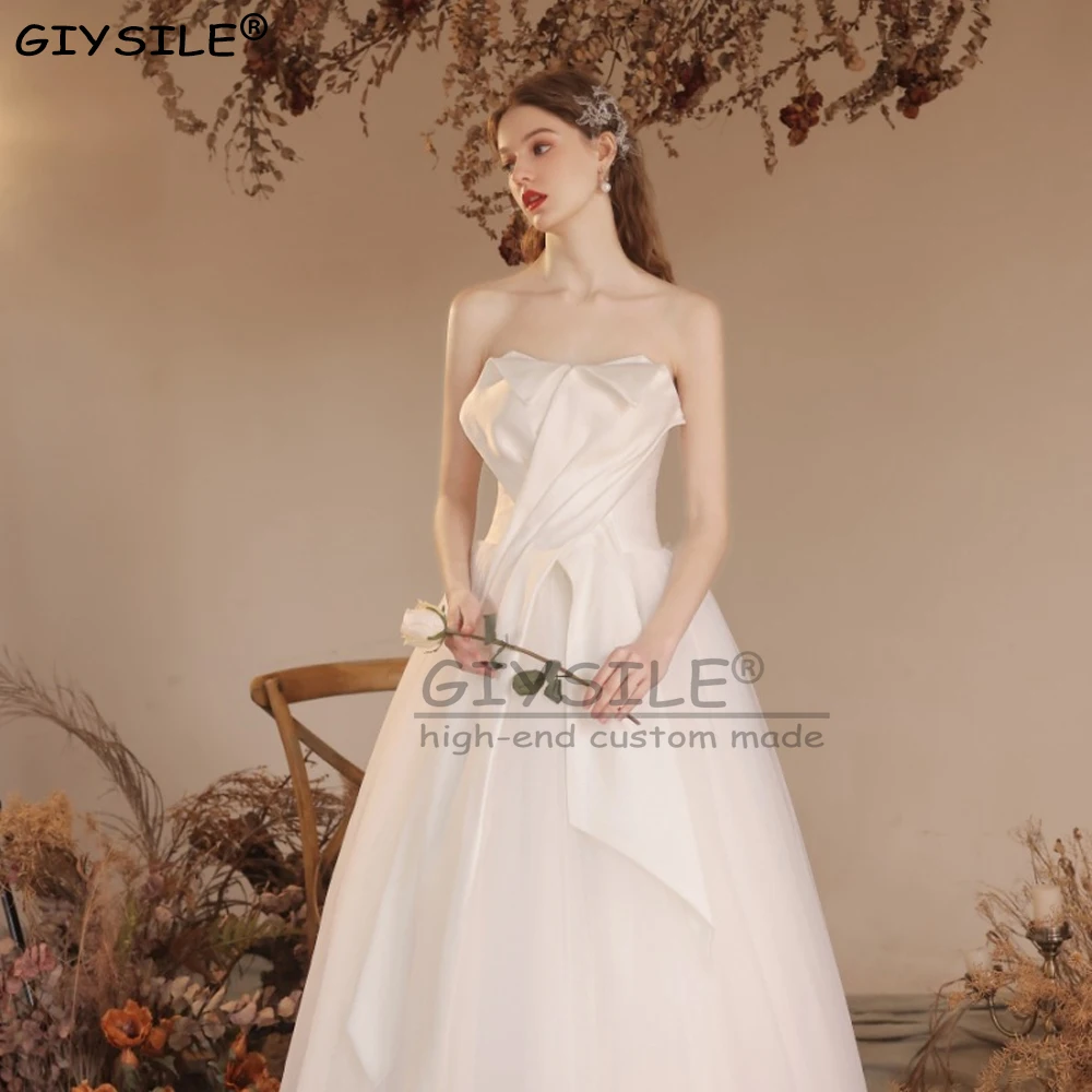 GIYSILE Customized Bridal Wedding Dresses 2025 Beige Satin Chiffon Long Dress with Strapless Bridal Dress vestidos de novia boda
GIYSILE Customized Bridal Wedding Dresses 2025 Beige Satin Chiffon Long Dress with Strapless Bridal Dress vestidos de novia boda