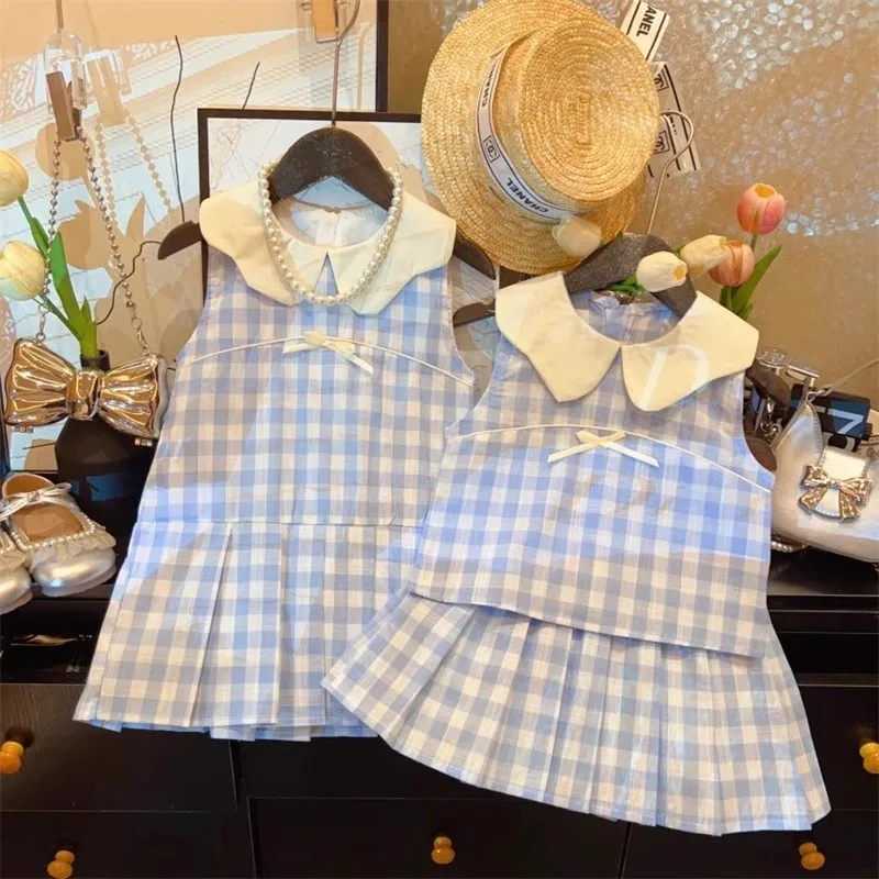 TOY-2025Summer New Girls' Lace Doll Collar Plaid Sleeveless Dress Cotton Children's Vest Pleated Skirt Set
TOY-2025Summer New Girls' Lace Doll Collar Plaid Sleeveless Dress Cotton Children's Vest Pleated Skirt Set
