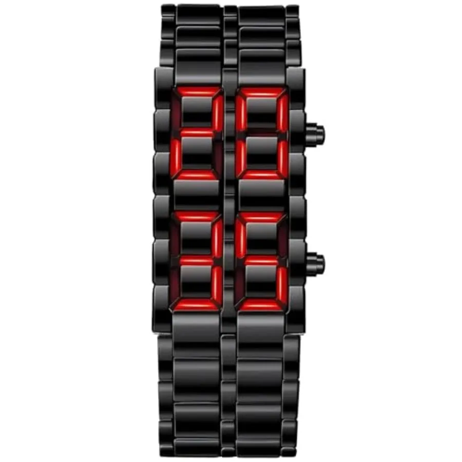 Gosasa Men's Lava Style Stainless Steel Watch LED Digital Watch Black Bracelet Watch
Gosasa Men's Lava Style Stainless Steel Watch LED Digital Watch Black Bracelet Watch