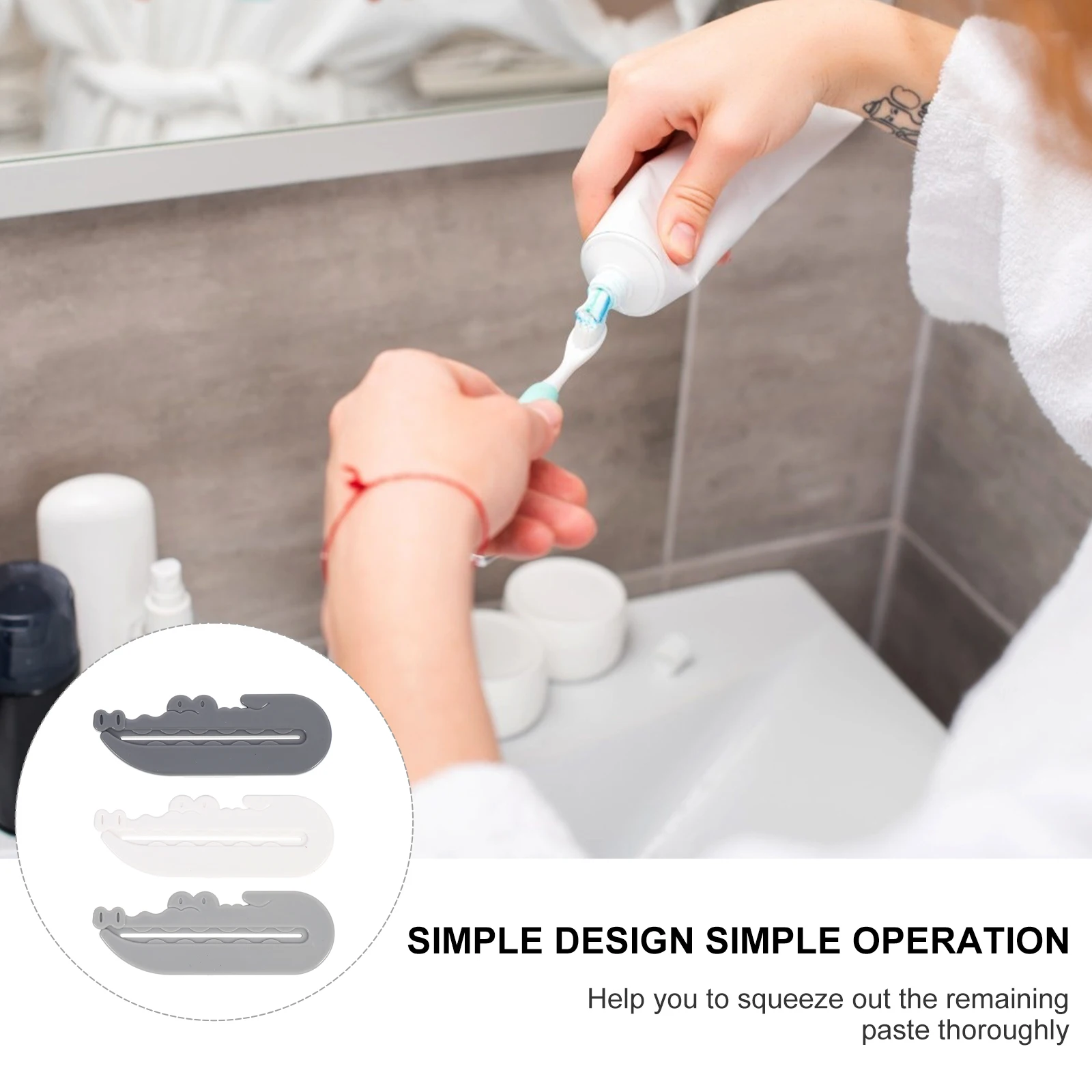 3Pcs Creative Toothpaste Squeezer Kit Compact Rolling Tube Squeezer for Bathroom Essentials 
3Pcs Creative Toothpaste Squeezer Kit Compact Rolling Tube Squeezer for Bathroom Essentials