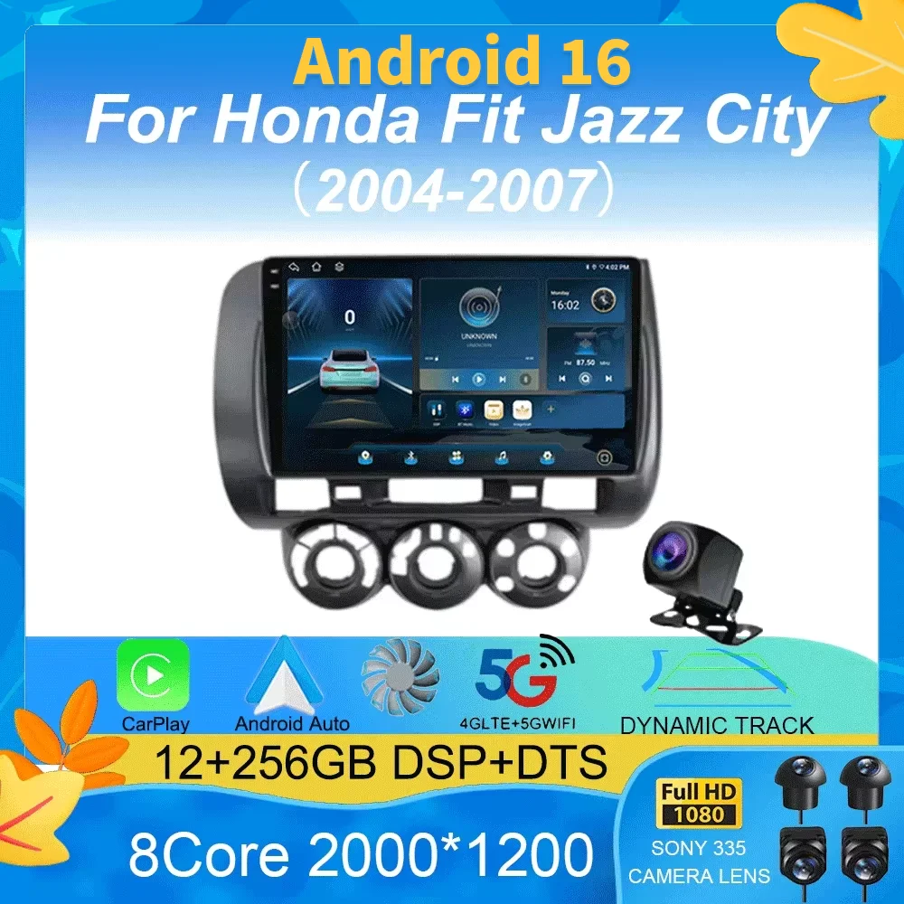 Android 16 Car Radio Carplay Auto 2K Screen Multimedia Player For Honda Fit Jazz City 2004 -2007 Autoradio Stereo 2din Head Unit
Android 16 Car Radio Carplay Auto 2K Screen Multimedia Player For Honda Fit Jazz City 2004 -2007 Autoradio Stereo 2din Head Unit