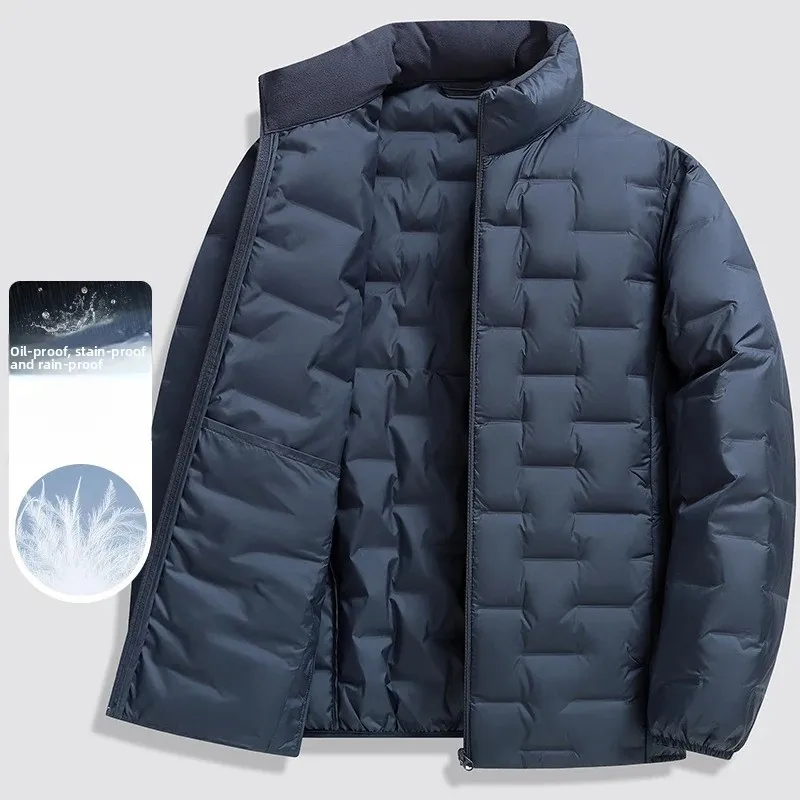 Новый зимний куртка на 90% утином пуху, спортивный воротник-стойка для велоспорта, теплый и легкий, мужской однотонный дышащий пуховик
Новый зимний куртка на 90% утином пуху, спортивный воротник-стойка для велоспорта, теплый и легкий, мужской однотонный дышащий пуховик