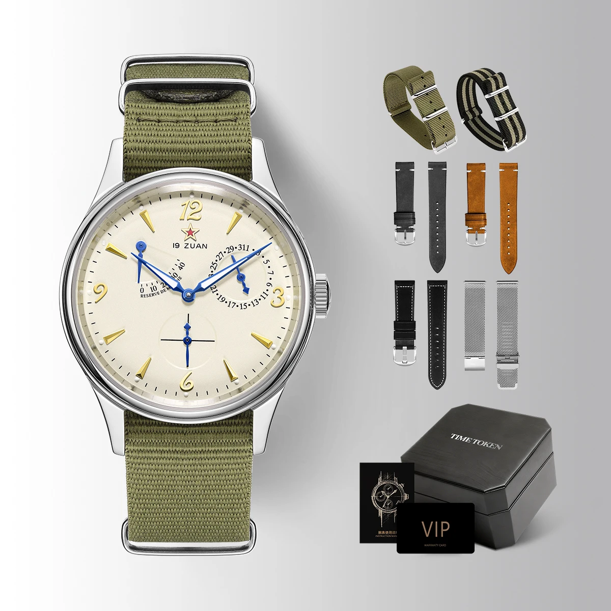 TIME TOKEN 1963 Sapphire Glass Men's Watch 50M Waterproof Luminous Automatic Wristwatch Stainless Steel Calendar Pilot Watch
TIME TOKEN 1963 Sapphire Glass Men's Watch 50M Waterproof Luminous Automatic Wristwatch Stainless Steel Calendar Pilot Watch