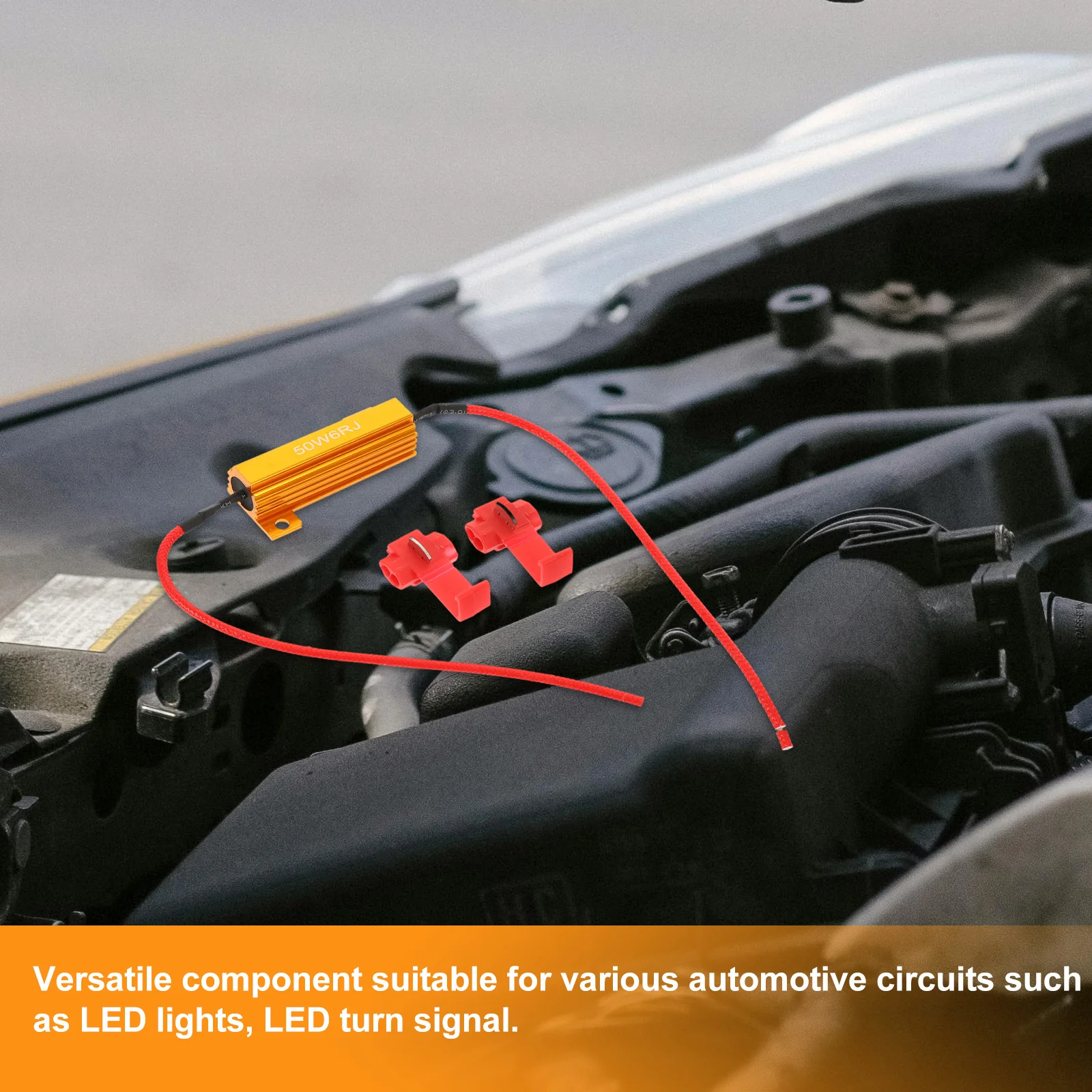 50W 6-Ohm LED Resistor Automotive Aluminum Shell Load Resistor Car LED Turn Signal Replacement 50W 6-Ohm Load Resistors
50W 6-Ohm LED Resistor Automotive Aluminum Shell Load Resistor Car LED Turn Signal Replacement 50W 6-Ohm Load Resistors