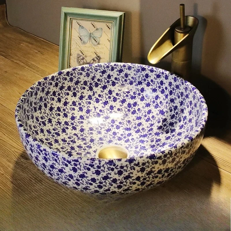 Bathroom Basin Sink Faucet Combo Ceramic Round Wash Basin Bathroom Washbasin Hand Painted Vessel Sink bathroom sinks
Bathroom Basin Sink Faucet Combo Ceramic Round Wash Basin Bathroom Washbasin Hand Painted Vessel Sink bathroom sinks