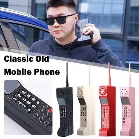 1pc Retro Mobile Brick Phone Model 80'S 90'S Old Classic Design Telephone Model Metal Vintage Old-Fashioned