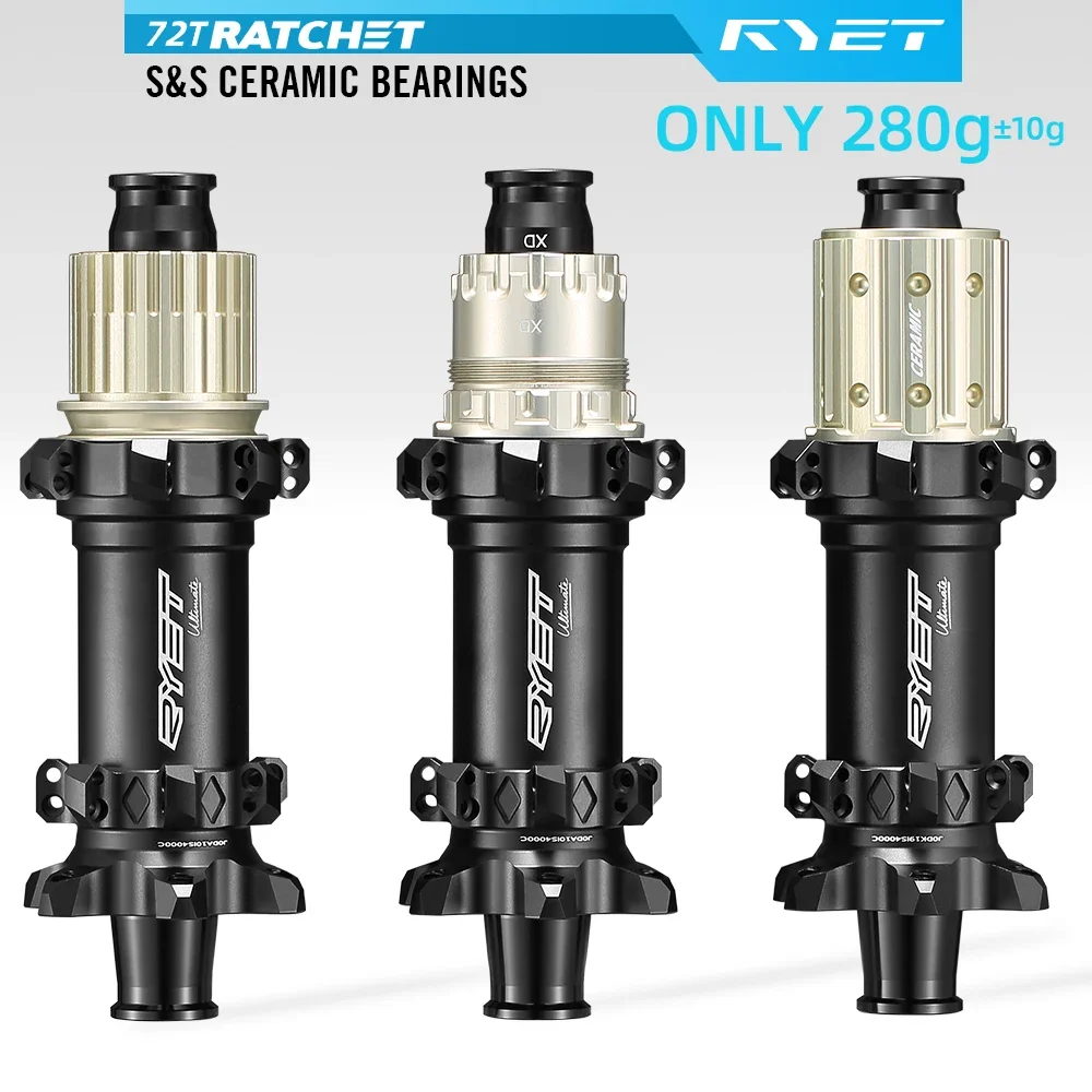 RYET MTB Bicycle Hubs SuperLight 280g 72T Rachet Centerlock Ceramic Bearing Mountain Disc Brake Bike Hubsets Cycling Accessories
RYET MTB Bicycle Hubs SuperLight 280g 72T Rachet Centerlock Ceramic Bearing Mountain Disc Brake Bike Hubsets Cycling Accessories