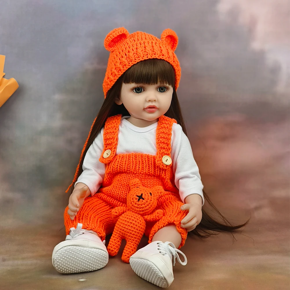 55CM Newborn Girl Doll Princess Toddler Toy Gift Lifelike Reborn Dolls Realistic Full Silicone Baby Bebe Vinyl Toy
55CM Newborn Girl Doll Princess Toddler Toy Gift Lifelike Reborn Dolls Realistic Full Silicone Baby Bebe Vinyl Toy