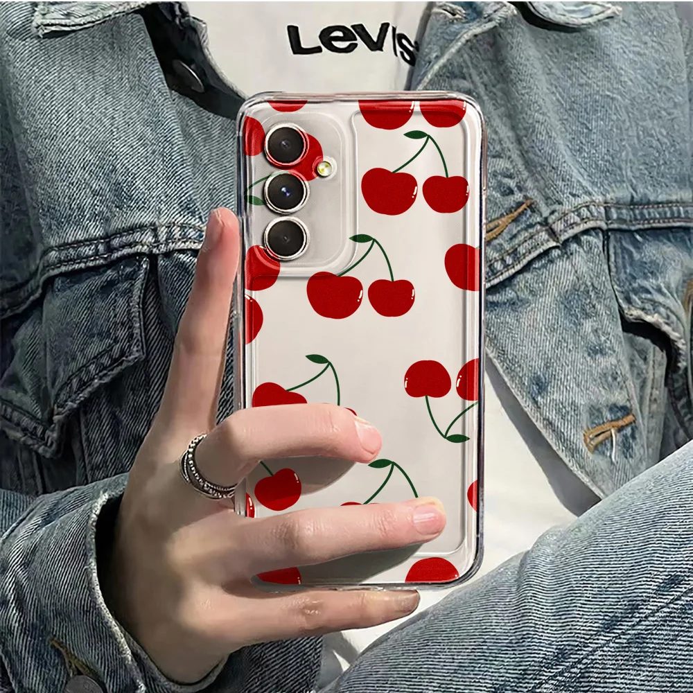 Transparent Soft Silicon Cherry Phone Case for Samsung Galaxy A57 A37 A17 A07 A 72 5G A70 A55 A50 A31 A05 A03 A02 4G Cases Coque
Transparent Soft Silicon Cherry Phone Case for Samsung Galaxy A57 A37 A17 A07 A 72 5G A70 A55 A50 A31 A05 A03 A02 4G Cases Coque