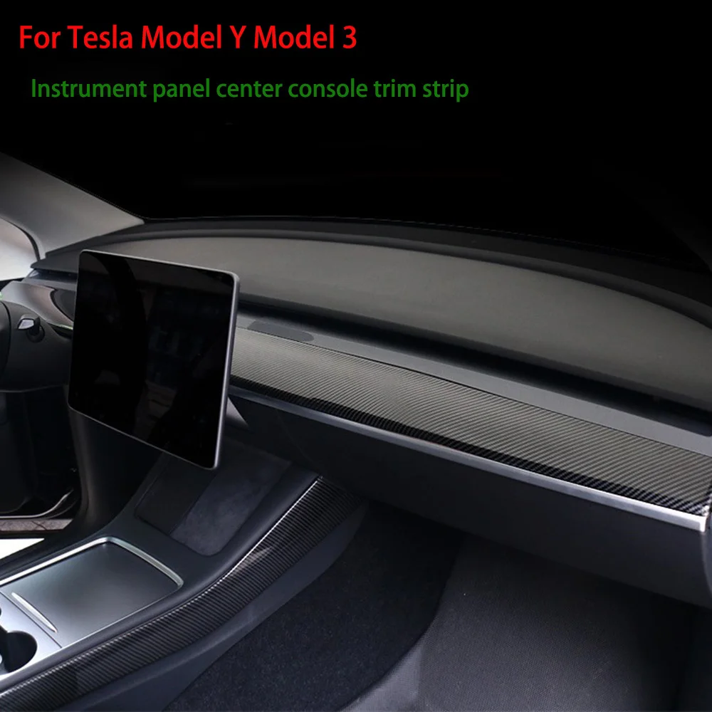 For Tesla Model Y Model 3 Dashboard Central Control Panel Trim Strip Car Interior Decoration Sticker
For Tesla Model Y Model 3 Dashboard Central Control Panel Trim Strip Car Interior Decoration Sticker