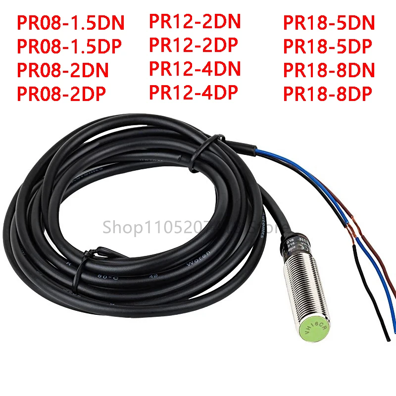5PCS/Lot PR08-2DN PR08-1.5DN PR08-2DP PR08-1.5DP PR12-2DN PR18-5DN M8 M12 M18 Inductive Proximity Sensor Switch 12-24VDC
5PCS/Lot PR08-2DN PR08-1.5DN PR08-2DP PR08-1.5DP PR12-2DN PR18-5DN M8 M12 M18 Inductive Proximity Sensor Switch 12-24VDC