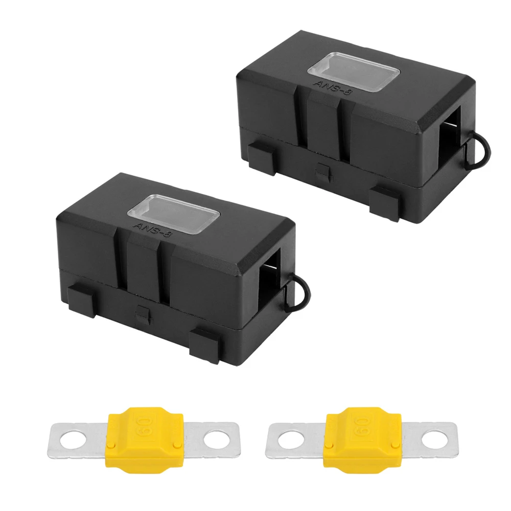 30/60/100 Amp AMI/Midi Fuse Holders and High Current Bolt-on Midi Fuses 30/60/100A for Cars Trucks Vehicles (Pack of 2)
30/60/100 Amp AMI/Midi Fuse Holders and High Current Bolt-on Midi Fuses 30/60/100A for Cars Trucks Vehicles (Pack of 2)