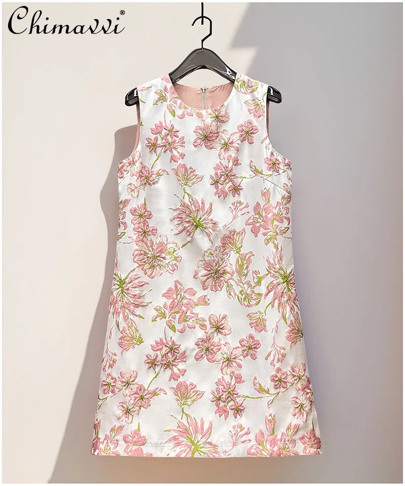 Temperament Elegant Heavy Industry Dress Embroidered Handmade Bead Round Neck Sleeveless A-line Celebrity Short Dress Women 2025
Temperament Elegant Heavy Industry Dress Embroidered Handmade Bead Round Neck Sleeveless A-line Celebrity Short Dress Women 2025