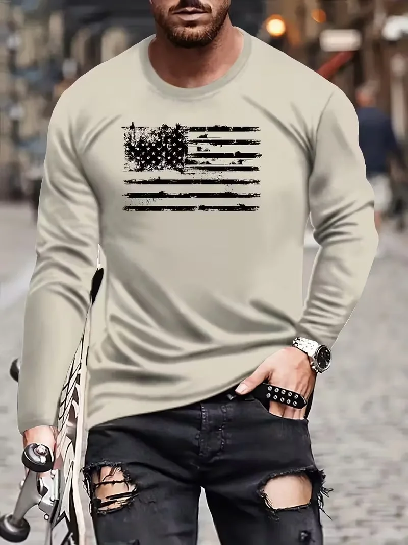 2026 new loose and comfortable casual sports versatile fashion printed pattern round neck long sleeved T-shirt men's top
2026 new loose and comfortable casual sports versatile fashion printed pattern round neck long sleeved T-shirt men's top