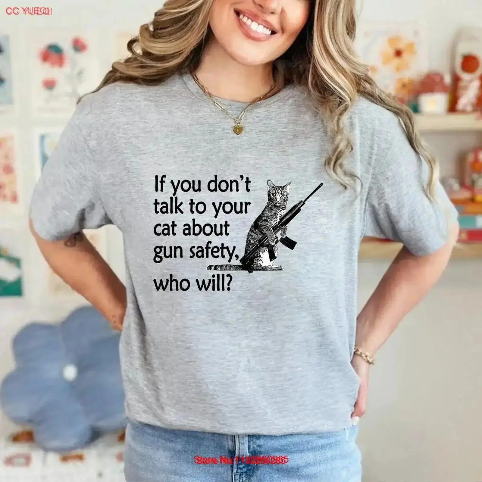 Funny Cute If You Don't Talk To Your Cat About Gun Safety Who Will T Shirt vintage Washed Breathable designer clothes homme
Funny Cute If You Don't Talk To Your Cat About Gun Safety Who Will T Shirt vintage Washed Breathable designer clothes homme