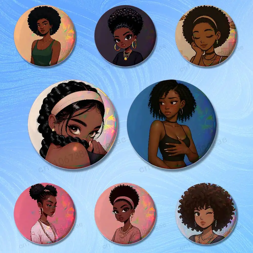 Afro Black Girls Cartoon Badges 25 32 44 58 75 mm Round Fashion Jewelry Clothes Bag Hat Accessories Badge Lover Gifts
Afro Black Girls Cartoon Badges 25 32 44 58 75 mm Round Fashion Jewelry Clothes Bag Hat Accessories Badge Lover Gifts