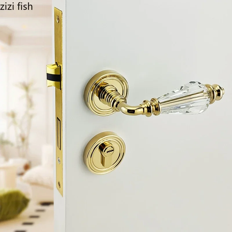 Crystal Handle Metal Door Lock Bedroom Silent Locks Safety Anti Theft Magnetic Lock Universal Split Locks Door Accessories
Crystal Handle Metal Door Lock Bedroom Silent Locks Safety Anti Theft Magnetic Lock Universal Split Locks Door Accessories