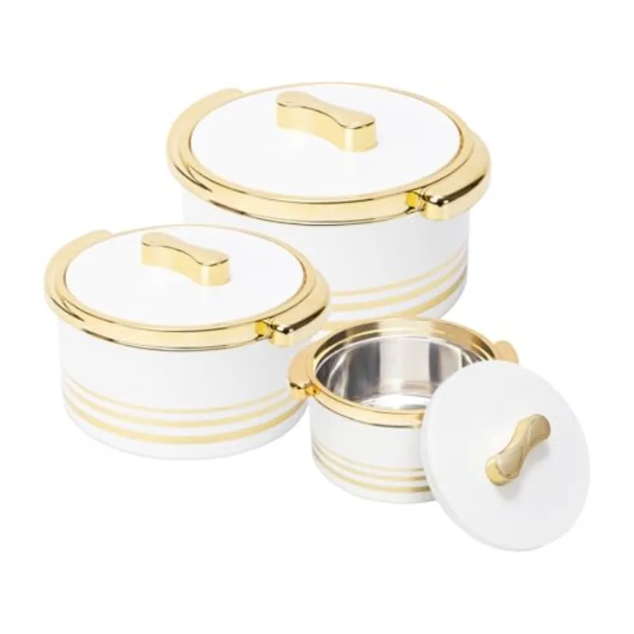 Insulated Casserole Dish with Lid 3 pc Set 3.7/2.6/1.5 qt. Hot Pot Food Warmer/Cooler Thermal Soup/Salad Serving Bowl- Hot Food
Insulated Casserole Dish with Lid 3 pc Set 3.7/2.6/1.5 qt. Hot Pot Food Warmer/Cooler Thermal Soup/Salad Serving Bowl- Hot Food