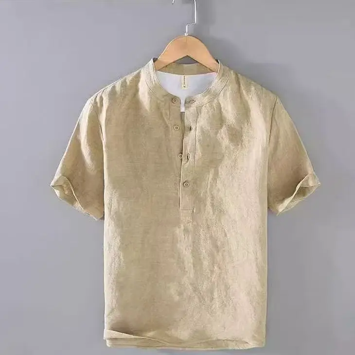 2026 Summer New Cotton Linen Henley Shirts for Men Short Sleeve Beach Tops Breathable Hawaiian Style Daily Vacation Shirts
2026 Summer New Cotton Linen Henley Shirts for Men Short Sleeve Beach Tops Breathable Hawaiian Style Daily Vacation Shirts