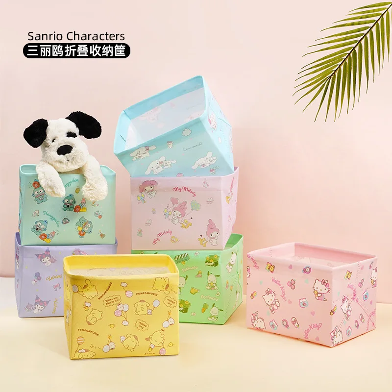 3Pcs Sanrio Cute Cartoon Stationery Storage Basket Anime Cinnamoroll Hello Kitty Kuromi Portable Desktop Folding Storage Basket
3Pcs Sanrio Cute Cartoon Stationery Storage Basket Anime Cinnamoroll Hello Kitty Kuromi Portable Desktop Folding Storage Basket