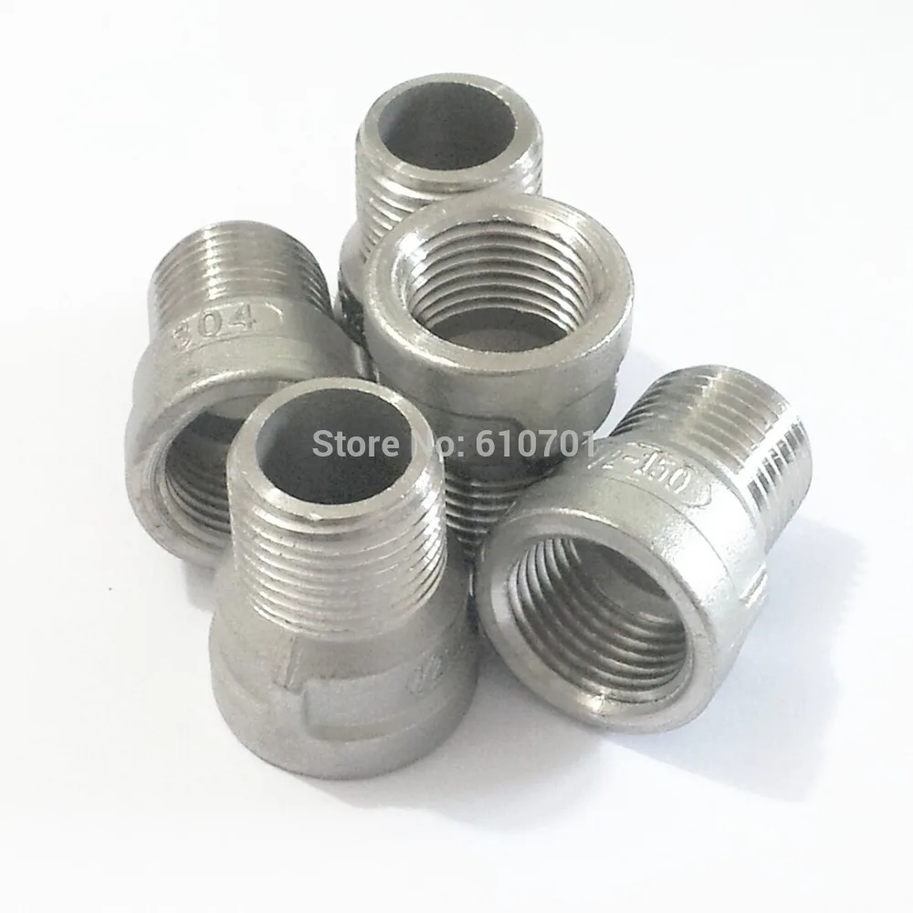 5pcs Nipple 304 Stainless Steel 1/2" Female x 1/2" Male Bushing Pipe Fitting BSPT
5pcs Nipple 304 Stainless Steel 1/2" Female x 1/2" Male Bushing Pipe Fitting BSPT