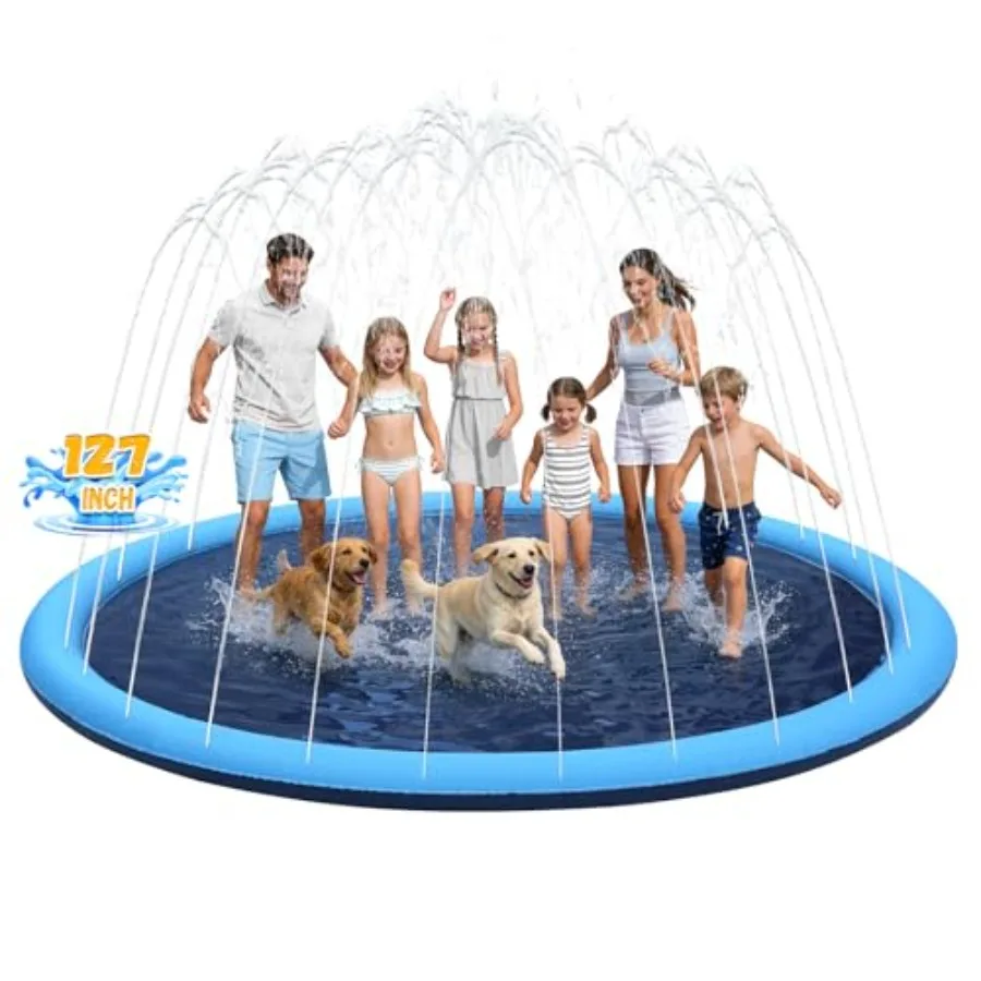 127inch Extra Large Non-Slip Splash Pad Sprinkler for Kid and Dog Toddler Outdoor Toys Ages 3-12 Boys Girls Kiddie Dog Pool Sum
127inch Extra Large Non-Slip Splash Pad Sprinkler for Kid and Dog Toddler Outdoor Toys Ages 3-12 Boys Girls Kiddie Dog Pool Sum