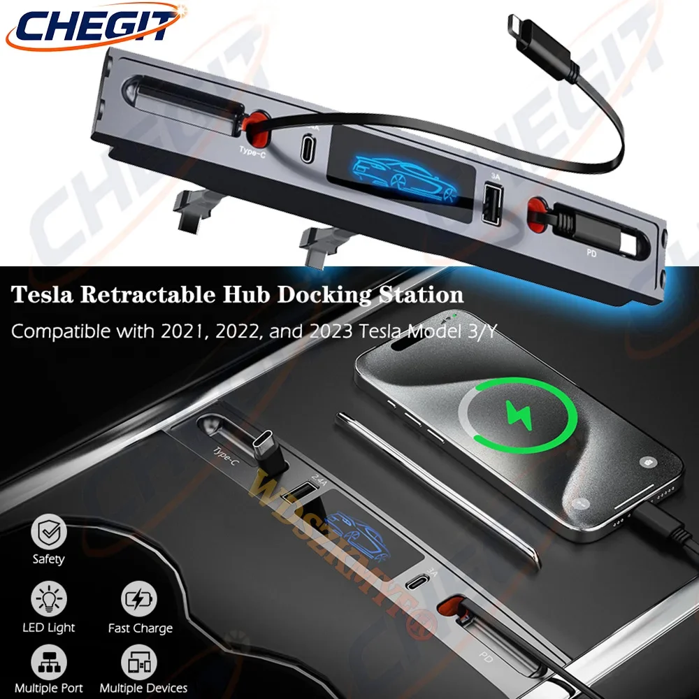 Центральная консоль быстрого зарядки 4 в 1 для Tesla Model 3 Model Y, аксессуары 2023-2021, USB-концентратор, совместимый с выдвижным кабелем длиной 80 см
Центральная консоль быстрого зарядки 4 в 1 для Tesla Model 3 Model Y, аксессуары 2023-2021, USB-концентратор, совместимый с выдвижным кабелем длиной 80 см