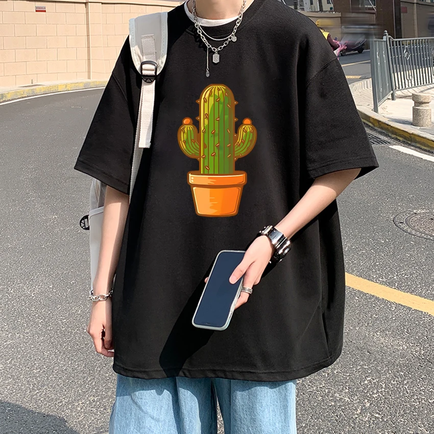 2025 New in Harajuku Cactus Graphic 100% Cotton short sleeve T-shirts Men Women Fashion Oversized T shirt Unisex vintage Tops
2025 New in Harajuku Cactus Graphic 100% Cotton short sleeve T-shirts Men Women Fashion Oversized T shirt Unisex vintage Tops
