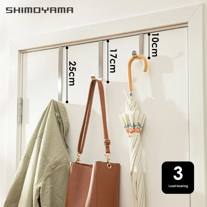 SHIMOYAMA Z-Shaped Door Hook Stainless Steel Bathroom Cabinet Door Rear Hanger Hooks Shower Towel Rack Kitchen Organizer Tool
SHIMOYAMA Z-Shaped Door Hook Stainless Steel Bathroom Cabinet Door Rear Hanger Hooks Shower Towel Rack Kitchen Organizer Tool