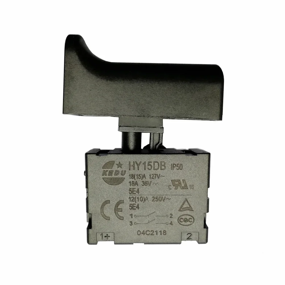 2 шт. KEDU HY15DB IP50 18 (15A 120 В с блокировкой, ручные электрические садовые электроинструменты, триггерный переключатель косилки для циркулярной пилы
2 шт. KEDU HY15DB IP50 18 (15A 120 В с блокировкой, ручные электрические садовые электроинструменты, триггерный переключатель косилки для циркулярной пилы
