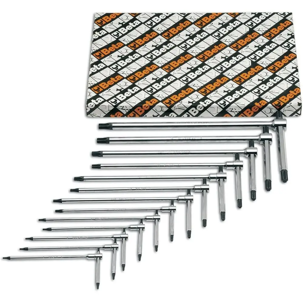 13-Piece Sliding T-Handle Torx Set, T6 to T50, with Spinning Action
13-Piece Sliding T-Handle Torx Set, T6 to T50, with Spinning Action