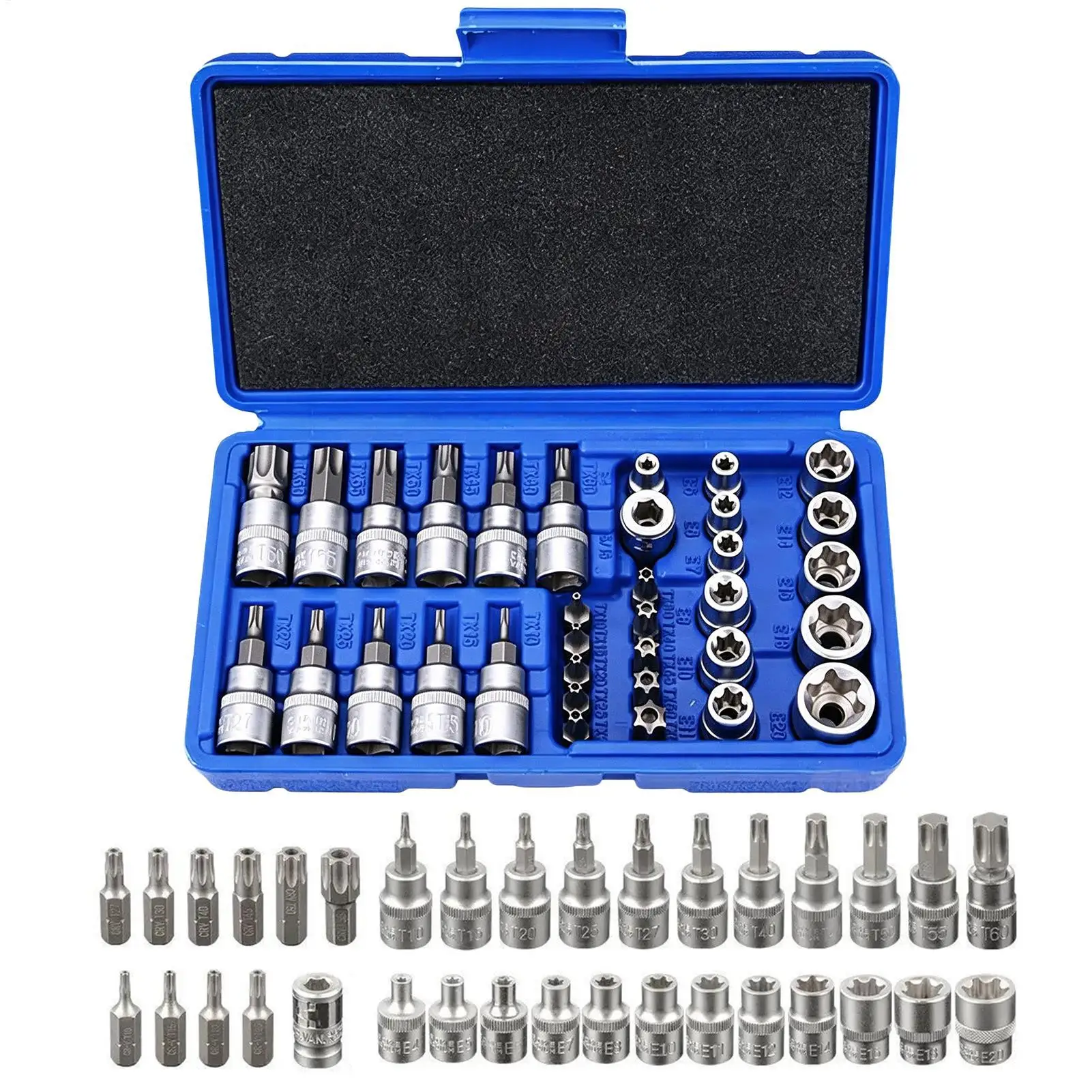 34pcs Socket Wrench Set E-Type Car Repair Spanner Kit Three-headed Bits Supports Auto Repair Socket Wrench Kit
34pcs Socket Wrench Set E-Type Car Repair Spanner Kit Three-headed Bits Supports Auto Repair Socket Wrench Kit