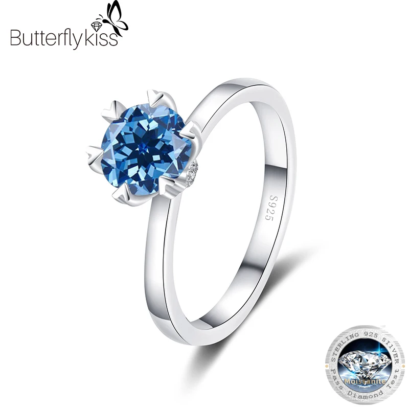 Butterflykiss Moissanite Diamond Rings 925 Sterling Silver Engagement Classic Round Women's Wedding Ring Gift Size 0.5/1.0 Carat
Butterflykiss Moissanite Diamond Rings 925 Sterling Silver Engagement Classic Round Women's Wedding Ring Gift Size 0.5/1.0 Carat