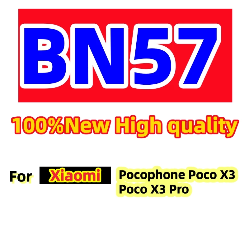 100%New High Quality BN57 5160mAh Phone Battery For Xiaomi Pocophone X3 Poco X3 Pro Replacement Batteries Fast Shipping+Tools
100%New High Quality BN57 5160mAh Phone Battery For Xiaomi Pocophone X3 Poco X3 Pro Replacement Batteries Fast Shipping+Tools