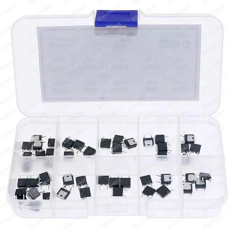 60 шт. TO-252 78M05 78M06 78M08 78M09 78M10 78M12 78M15 78M18 78M24 LM317 Ассортимент транзисторов регулятора напряжения
60 шт. TO-252 78M05 78M06 78M08 78M09 78M10 78M12 78M15 78M18 78M24 LM317 Ассортимент транзисторов регулятора напряжения