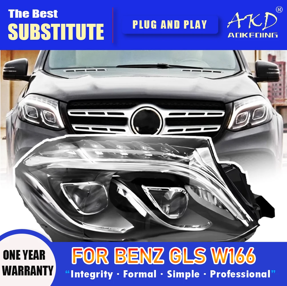 AKD Head Lamp for Benz GLS GL166 LED Headlight 2016-2020 Headlights GLS DRL Turn Signal High Beam Angel Eye Projector Lens
AKD Head Lamp for Benz GLS GL166 LED Headlight 2016-2020 Headlights GLS DRL Turn Signal High Beam Angel Eye Projector Lens