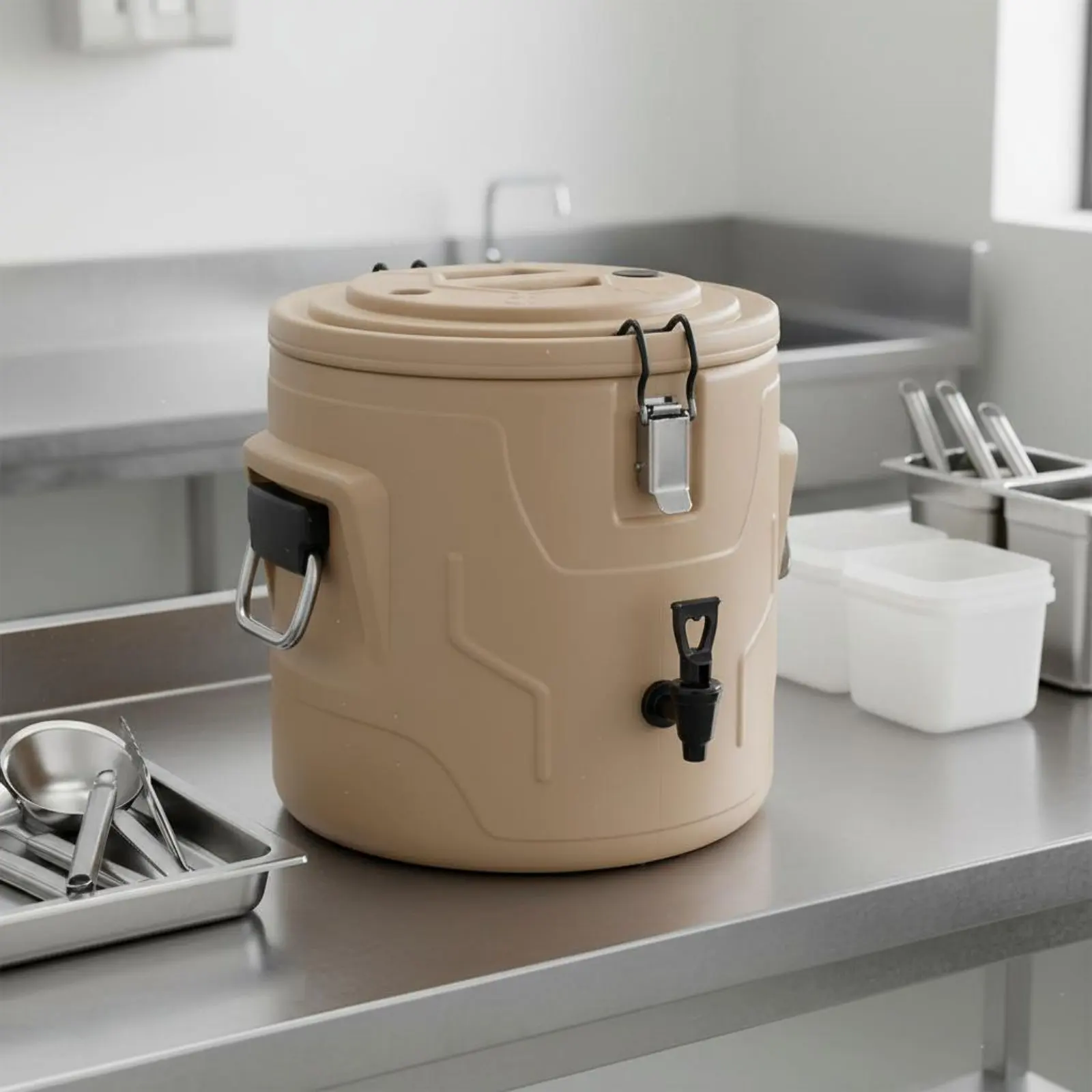 Stainless Steel Insulated Barrel Long-Lasting Construction Stainless Steel Food Barrel Large Capacity Food Warmer Secure
Stainless Steel Insulated Barrel Long-Lasting Construction Stainless Steel Food Barrel Large Capacity Food Warmer Secure