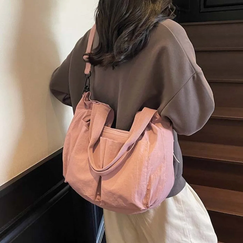 Fashionable Casual Solid Color Tote Bag Japanese Style Soft Versatile Commuting Handbag Cloth Multi-Pocket Storage Pouch Women
Fashionable Casual Solid Color Tote Bag Japanese Style Soft Versatile Commuting Handbag Cloth Multi-Pocket Storage Pouch Women