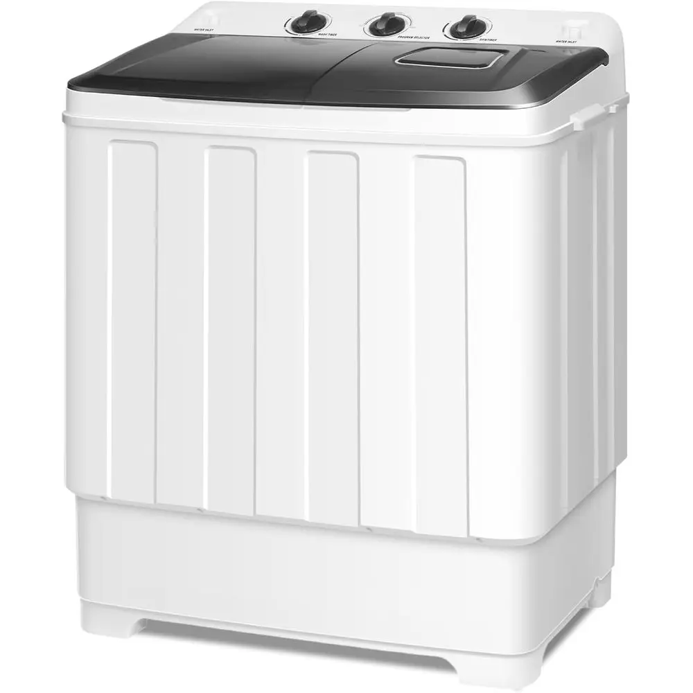 Portable 30Lbs Twin Tub Washing hine Washer and Dryer Combo, Compact Laundry hine with Drain Pump, Time Control, Semi-Automatic
Portable 30Lbs Twin Tub Washing hine Washer and Dryer Combo, Compact Laundry hine with Drain Pump, Time Control, Semi-Automatic