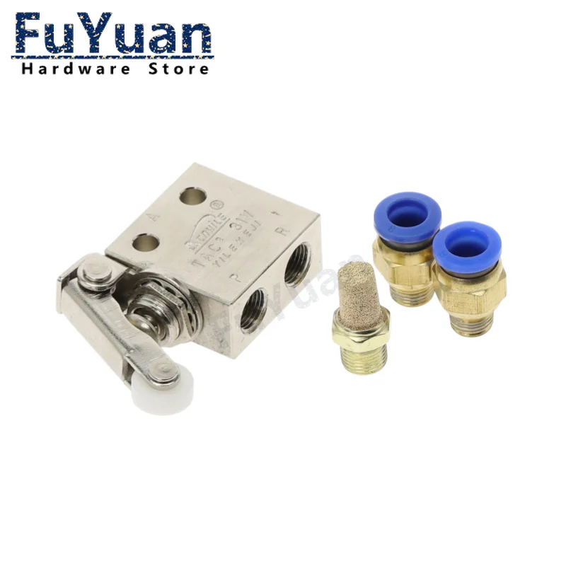 TAC2-31P 2 Position 3 Way Roller Lever Exhaust Valve Mechanical Pneumatic Switch with 1/8" Female Thread Fittings Muffler
TAC2-31P 2 Position 3 Way Roller Lever Exhaust Valve Mechanical Pneumatic Switch with 1/8" Female Thread Fittings Muffler