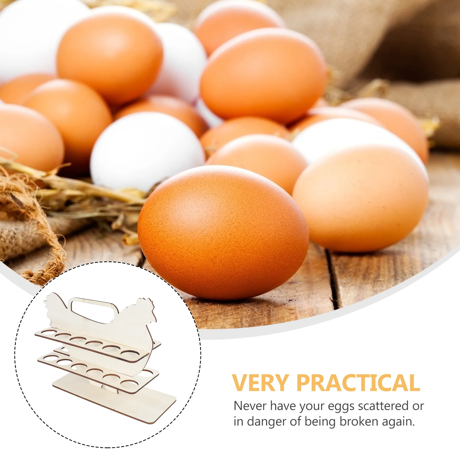 1Pcs Chicken Shape Egg Storage Rack Wooden Egg Organizer for Countertop Kitchen Use Separate Compartments Prevent Collision
1Pcs Chicken Shape Egg Storage Rack Wooden Egg Organizer for Countertop Kitchen Use Separate Compartments Prevent Collision