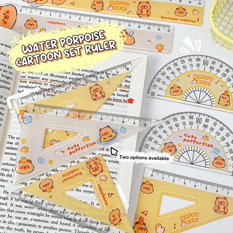 1Set Cartoon Cute Plastic Capybara Ruler High Quality Straightedge Protractor Portable Measuring Tools School Office Supplies
1Set Cartoon Cute Plastic Capybara Ruler High Quality Straightedge Protractor Portable Measuring Tools School Office Supplies