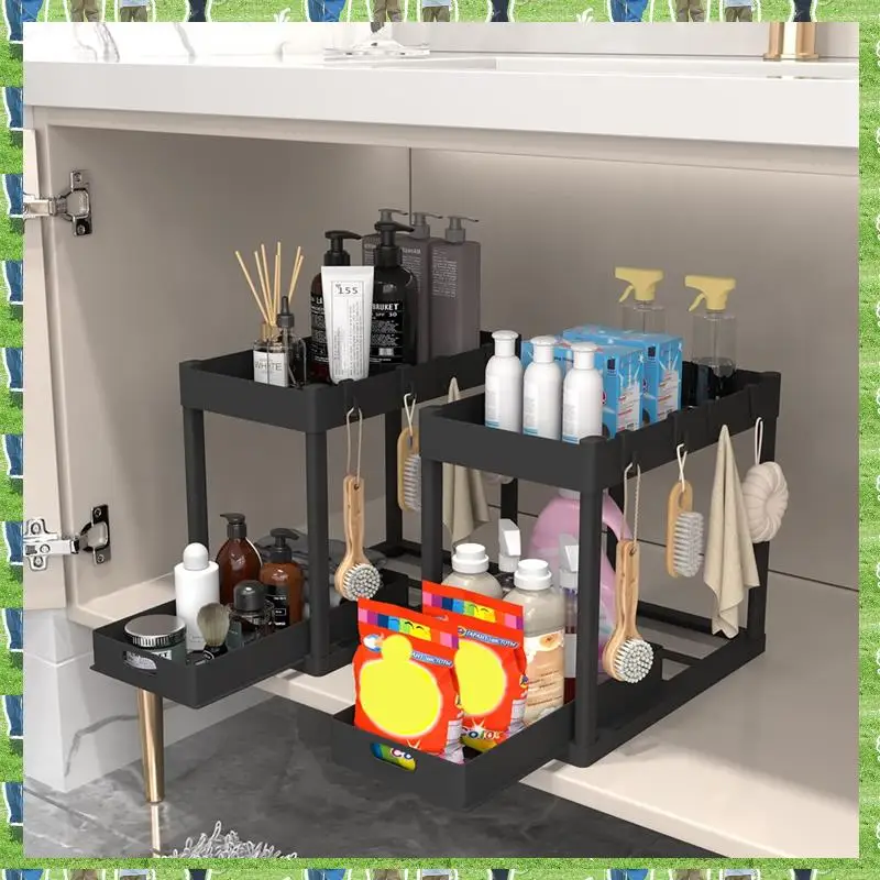 FTS Organizer Rack, Sliding Cabinet Basket Drawer, Multi-Purpose Storage For Kitchen, Bathroom - Black
FTS Organizer Rack, Sliding Cabinet Basket Drawer, Multi-Purpose Storage For Kitchen, Bathroom - Black