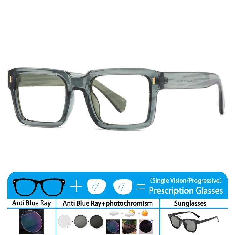 Men's Women's Fashion Square Myopia Hyperopia Glasses Photochromic Optics Prescription Glasses Anti Blue Light Filter Glasses
Men's Women's Fashion Square Myopia Hyperopia Glasses Photochromic Optics Prescription Glasses Anti Blue Light Filter Glasses
