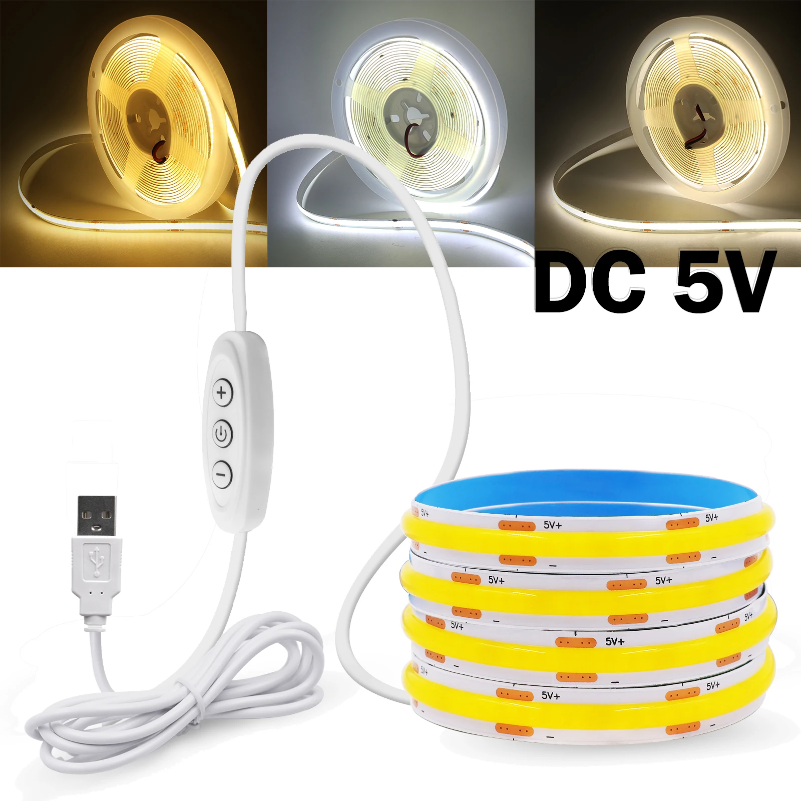 Светодиодная лента 5 В USB COB с 3 клавишами, диммером, 320 светодиодов/м, гибкая лента, натуральный теплый белый цвет для комнаты, ТВ, зеркала, подсветка шкафа, светильник
Светодиодная лента 5 В USB COB с 3 клавишами, диммером, 320 светодиодов/м, гибкая лента, натуральный теплый белый цвет для комнаты, ТВ, зеркала, подсветка шкафа, светильник