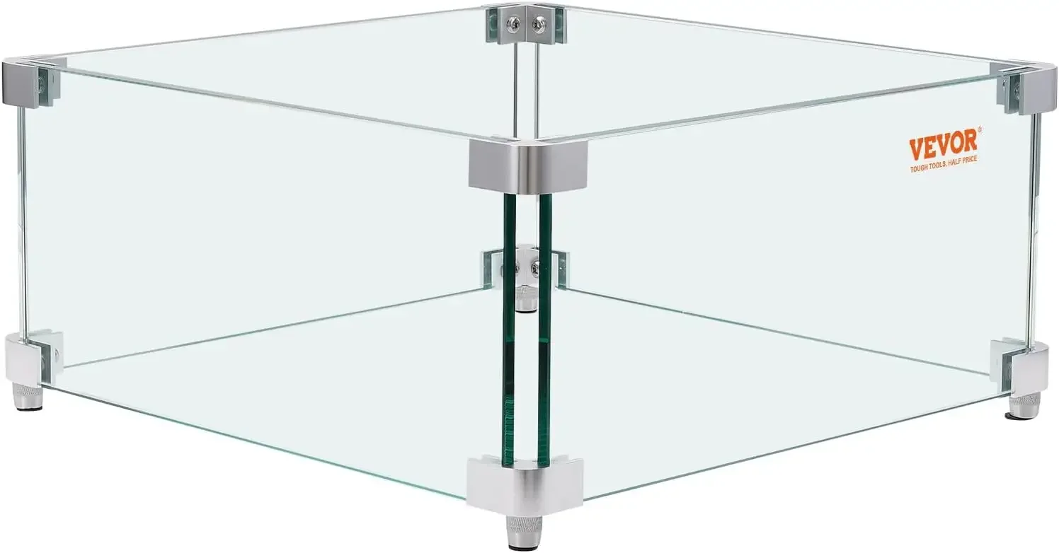 Gas Fire Pit Wind Guard for Square Fire Table,15 x 15 x 7 inch Clear Tempered Wind Guard ,0.31 inch Thick Square Glass
Gas Fire Pit Wind Guard for Square Fire Table,15 x 15 x 7 inch Clear Tempered Wind Guard ,0.31 inch Thick Square Glass