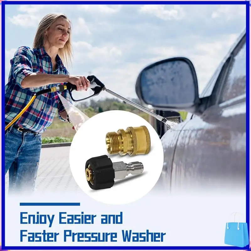 Customer Favorite 16Pcs Brass Pressure Washer Adapter Quick Disconnect Kit, M22 Swivel To 3/8 Inch Quick Connect, 3/4 Inch To Qu
Customer Favorite 16Pcs Brass Pressure Washer Adapter Quick Disconnect Kit, M22 Swivel To 3/8 Inch Quick Connect, 3/4 Inch To Qu